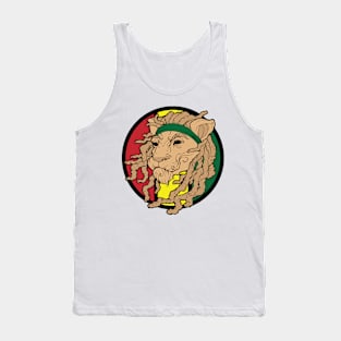 Rastafari Lion Reggae Lover Sticker Tank Top